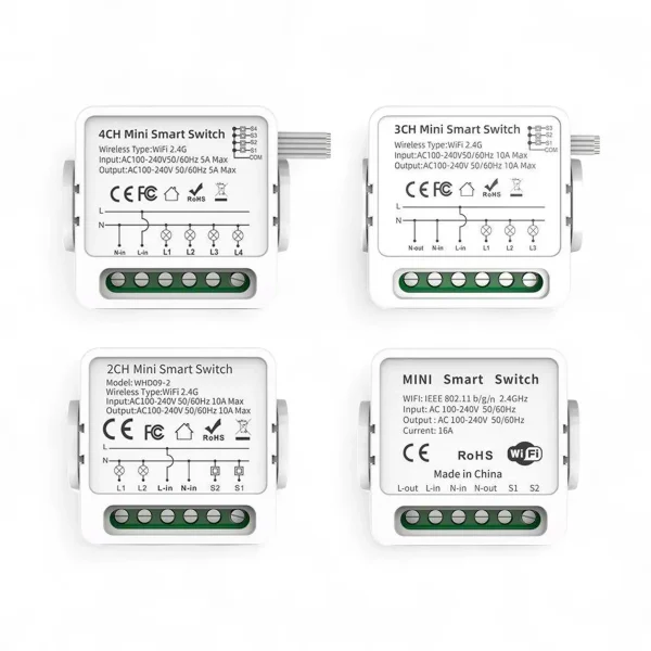 Smart Wifi Multi Gang Mini Switches