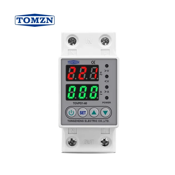 Tomzn 63A 2in1 Adjustable Voltage Protection Device TOV1PD1-60