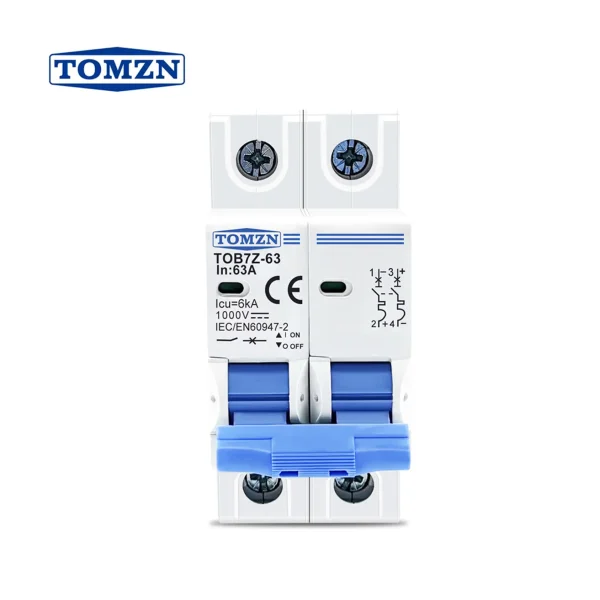 Tomzn 63A DC Circuit Breaker MCB for Solar PV 1000V TOB7Z-63